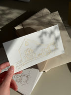 Gold Foil Venue Illustration Cards