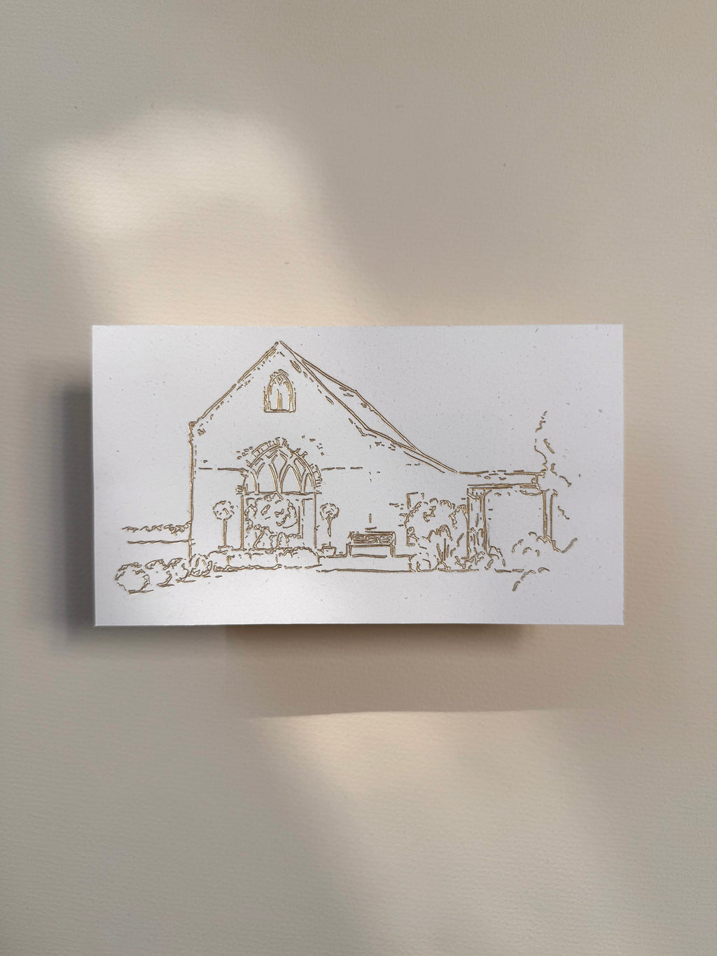 Gold Foil Venue Illustration Cards