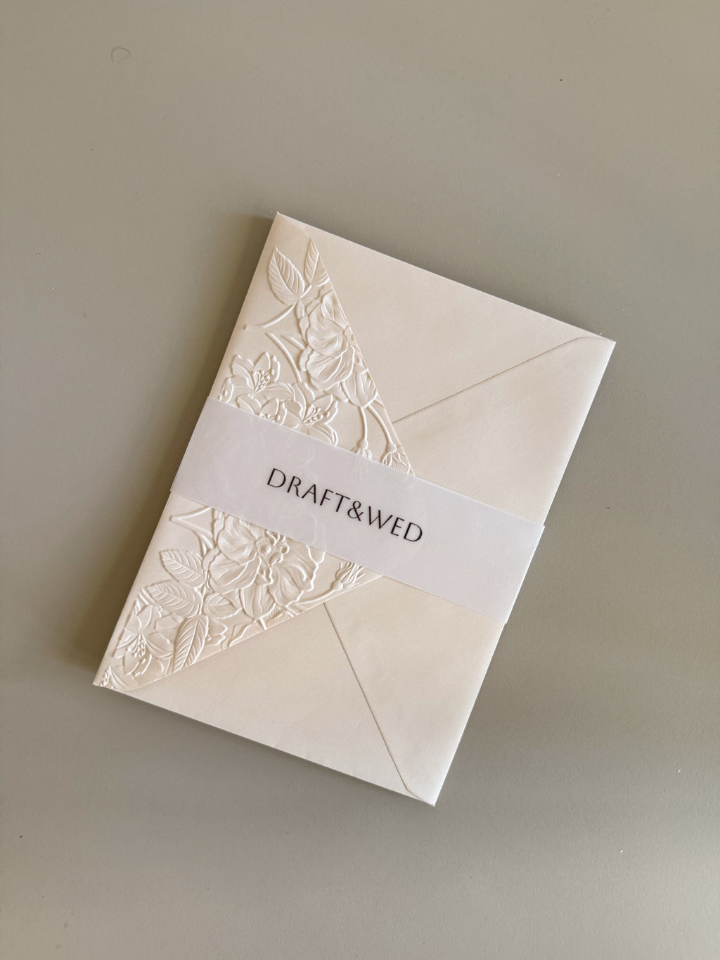 Almond Flower Embossed 5x7 Envelopes