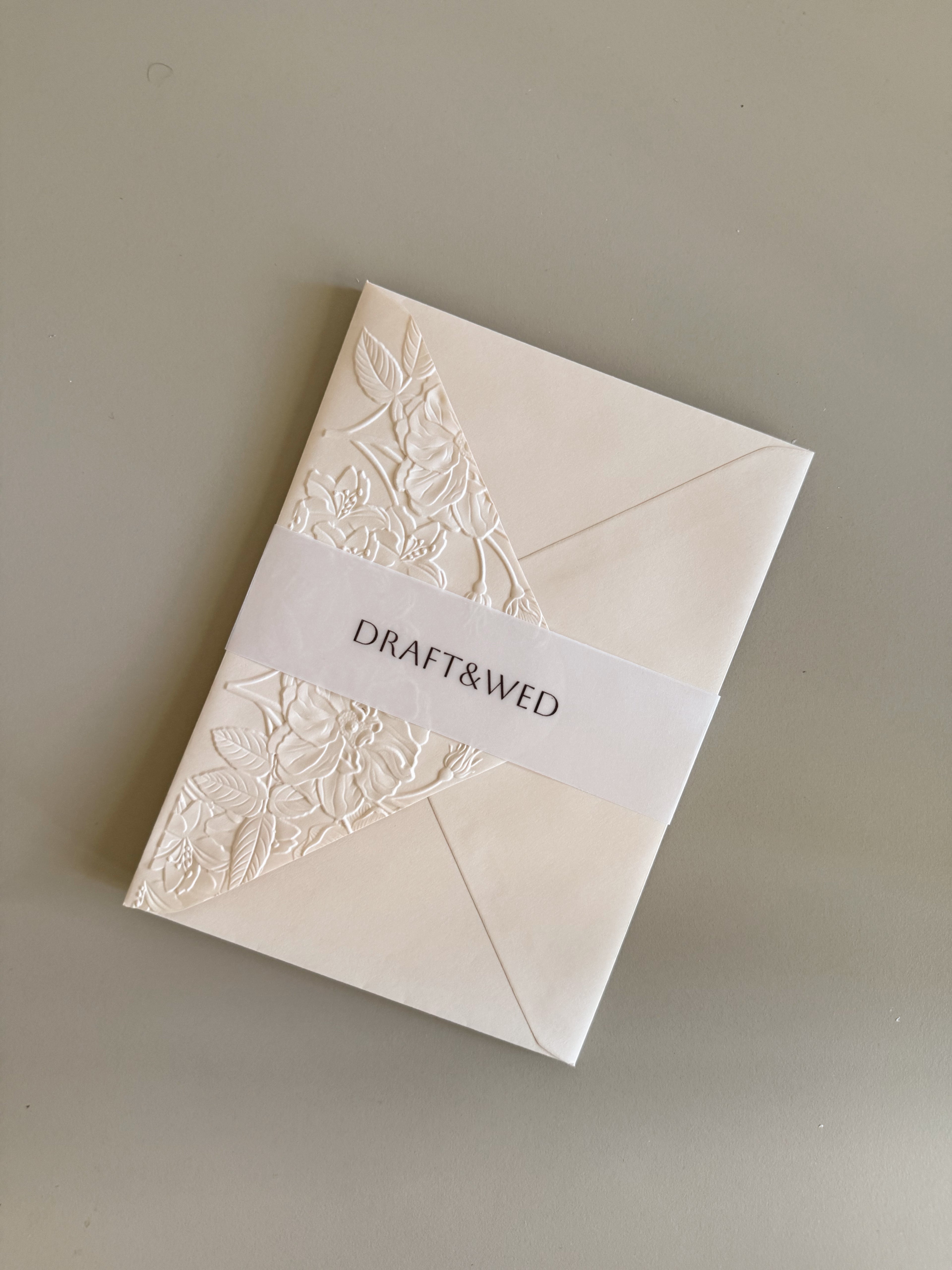 Almond Flower Embossed 5x7 Envelopes