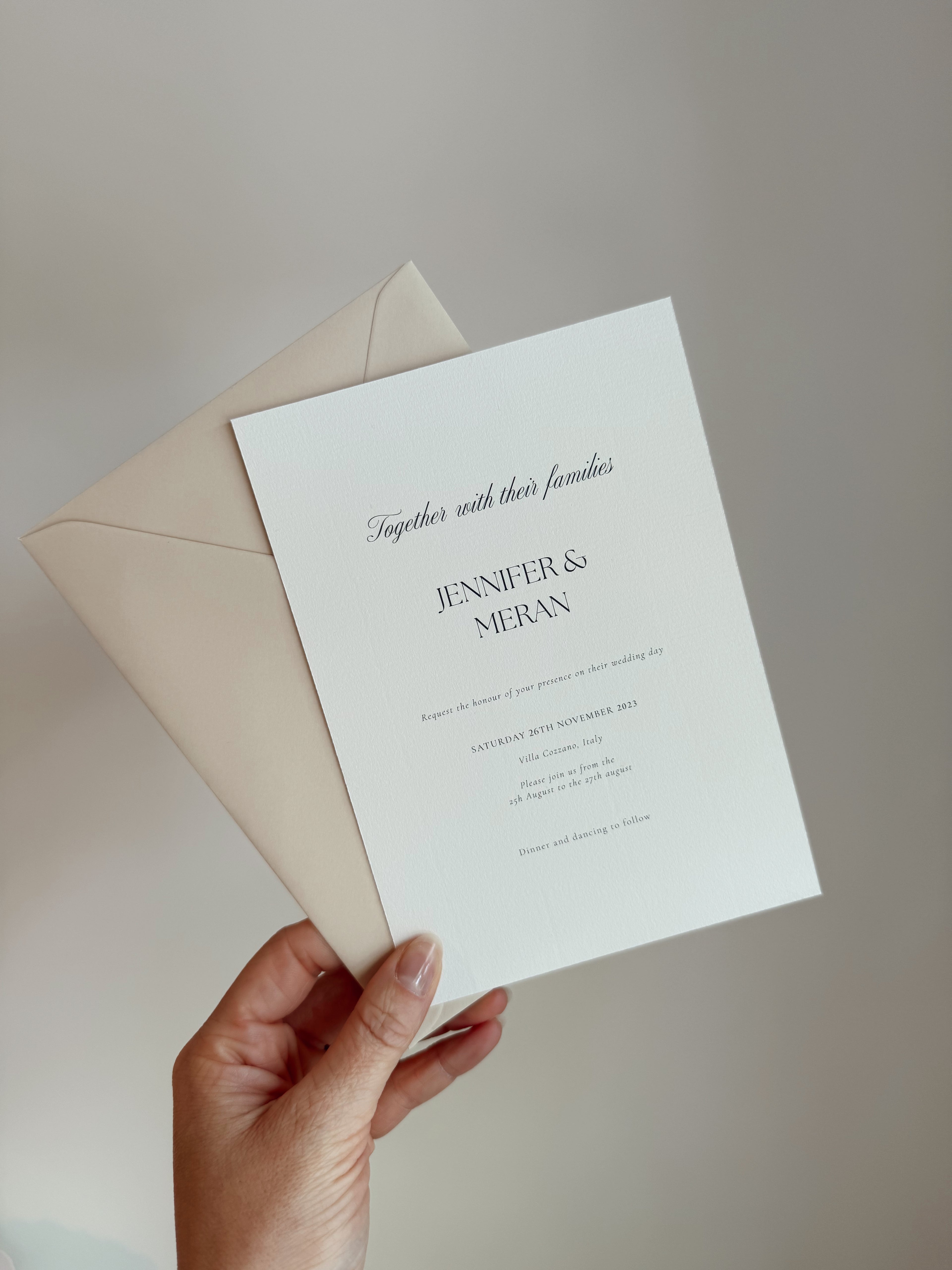 Verona - 5x7 Invitation and Envelope