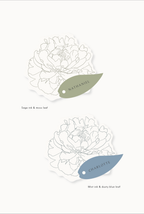 Peony Place Cards with Personalised Leaf