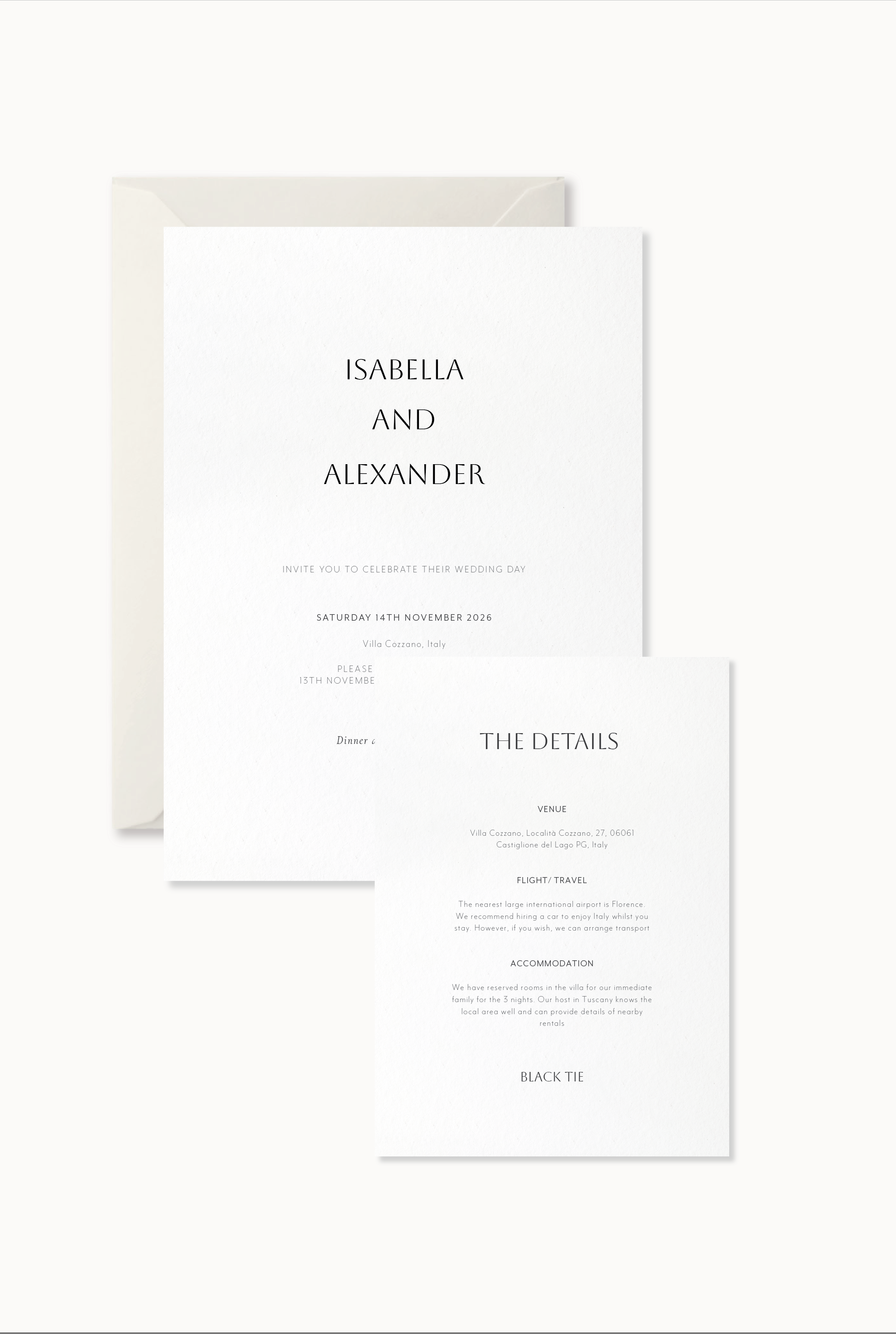 Isabella - 2 Card Invitation Suite