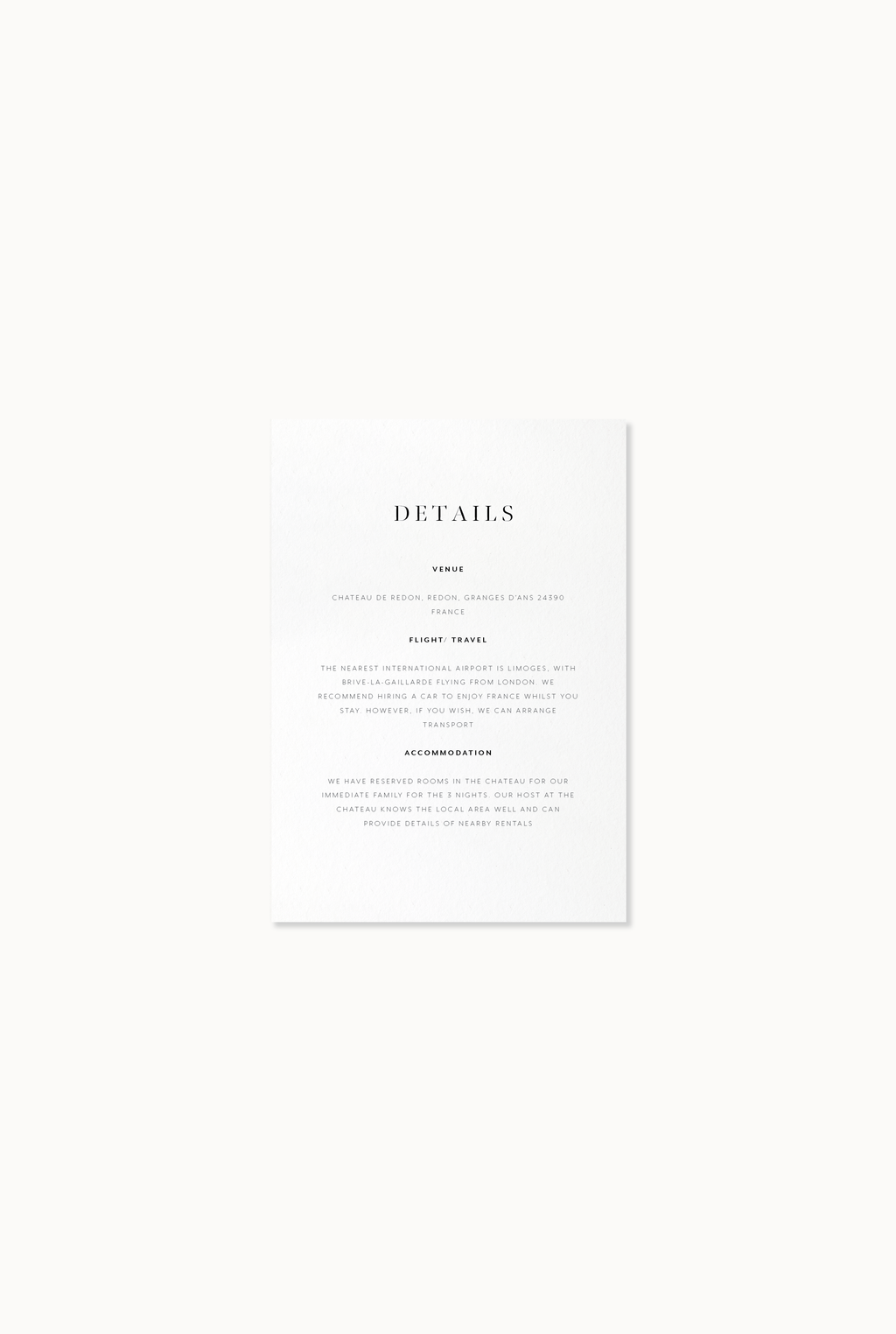 Sofia - 2 Card Invitation Suite