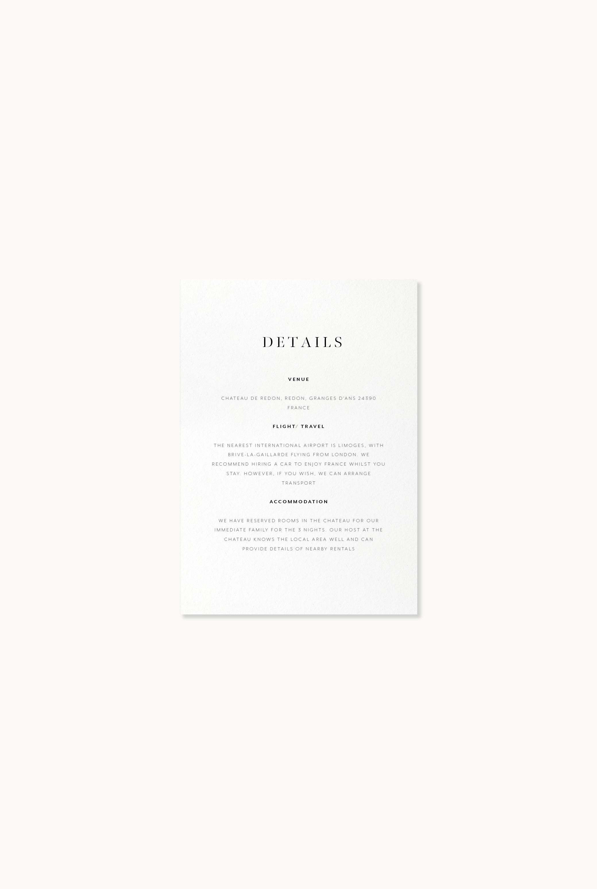 Sofia - 3 Card Invitation Suite