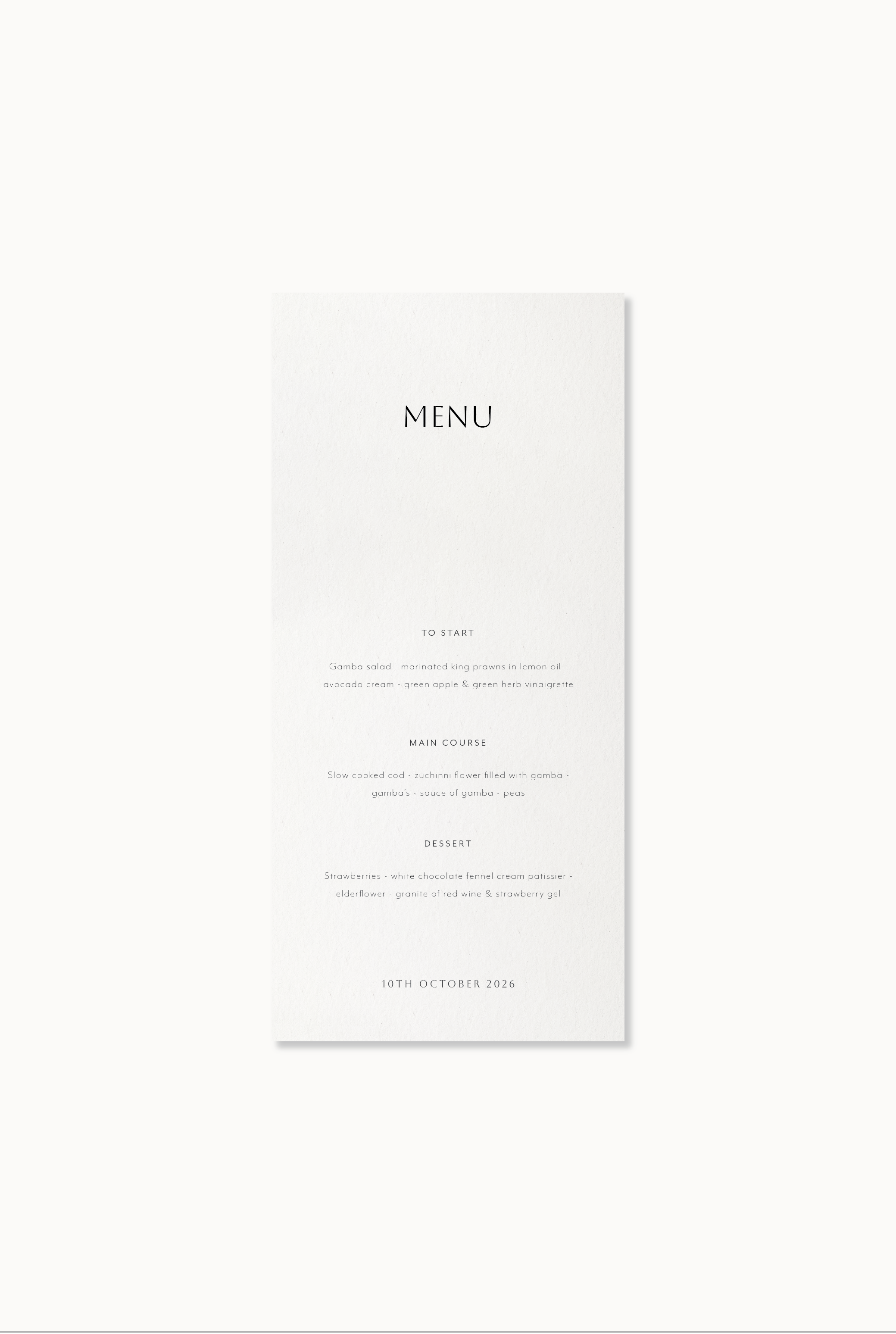 Isabella - Menu