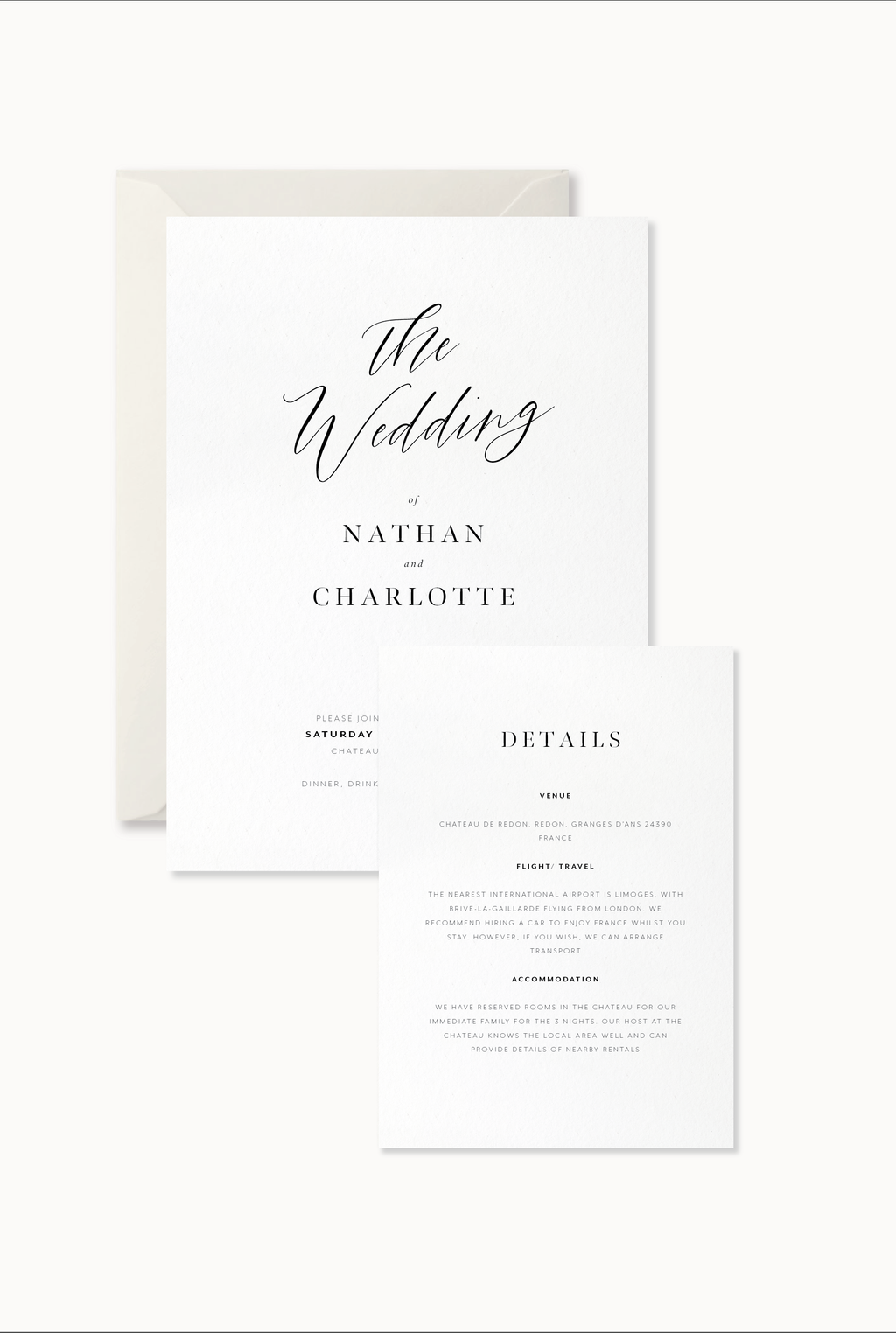 Sofia - 2 Card Invitation Suite