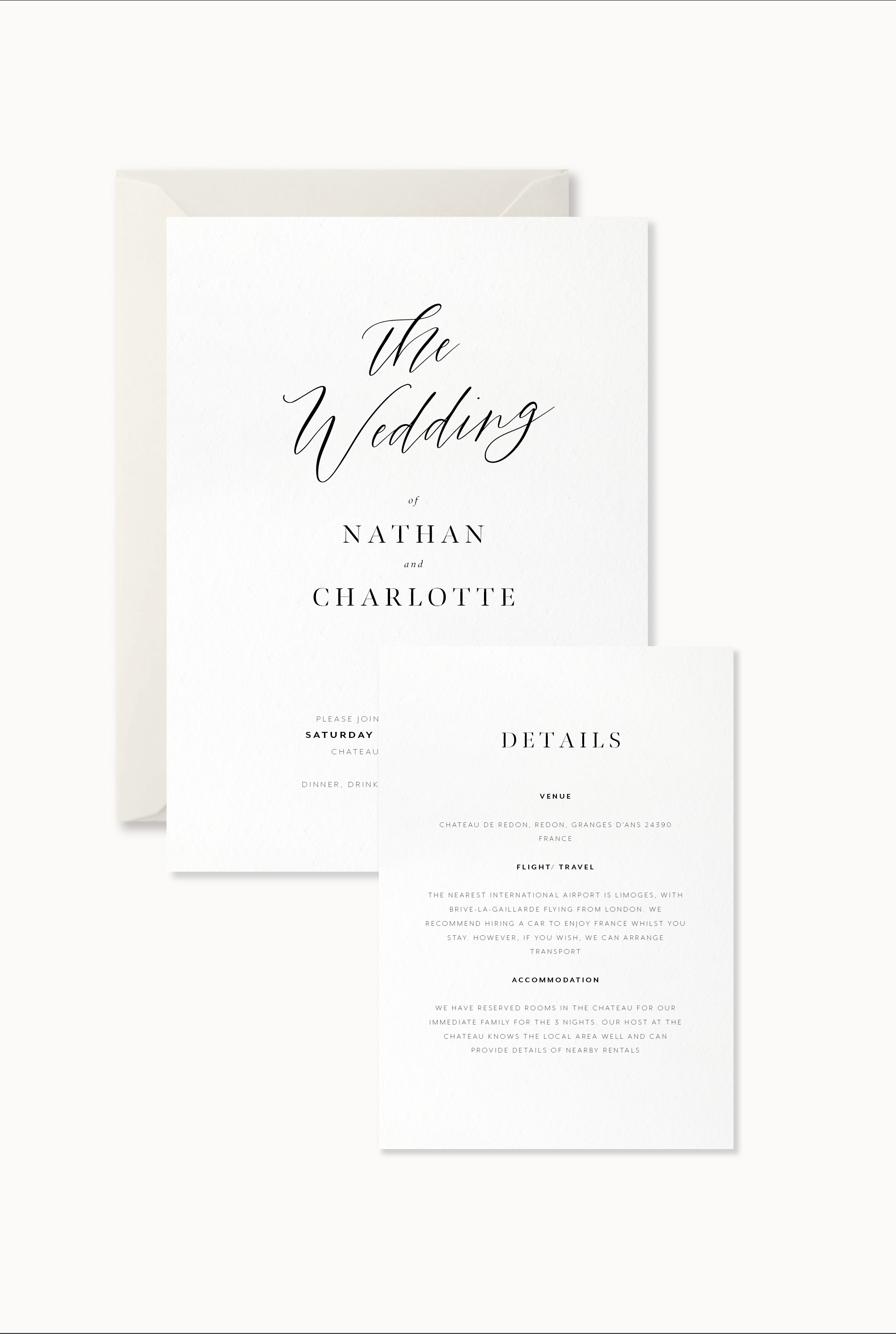 Sofia - 2 Card Invitation Suite