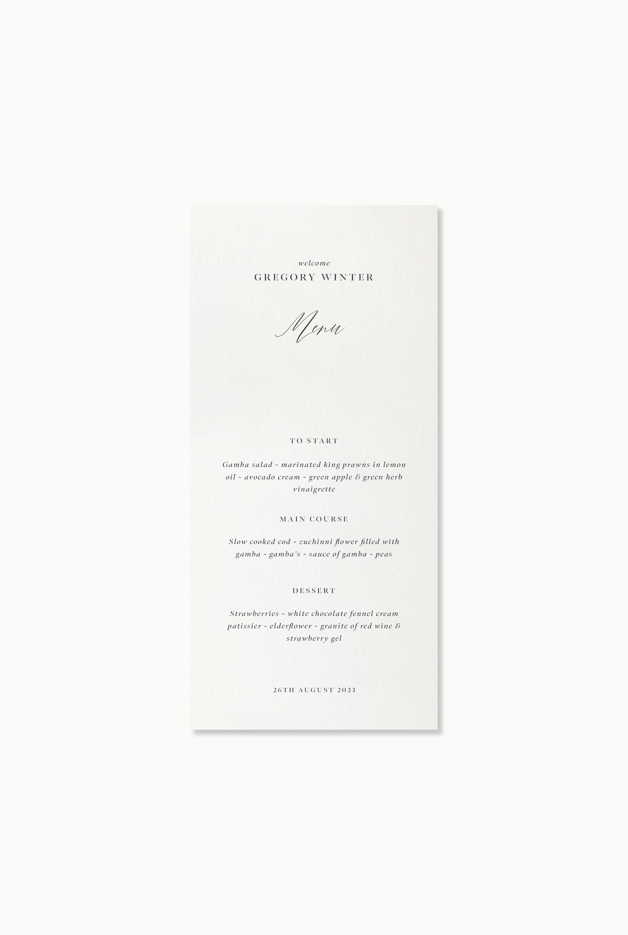 Sofia - Menu