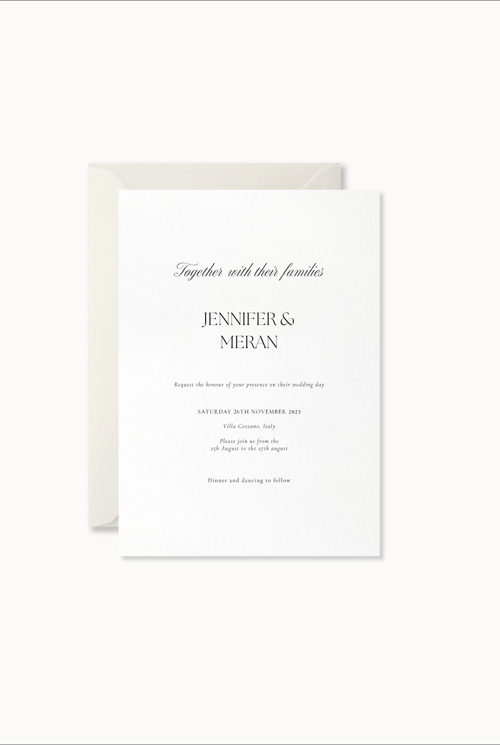 Verona - 3 Card Invitation Suite
