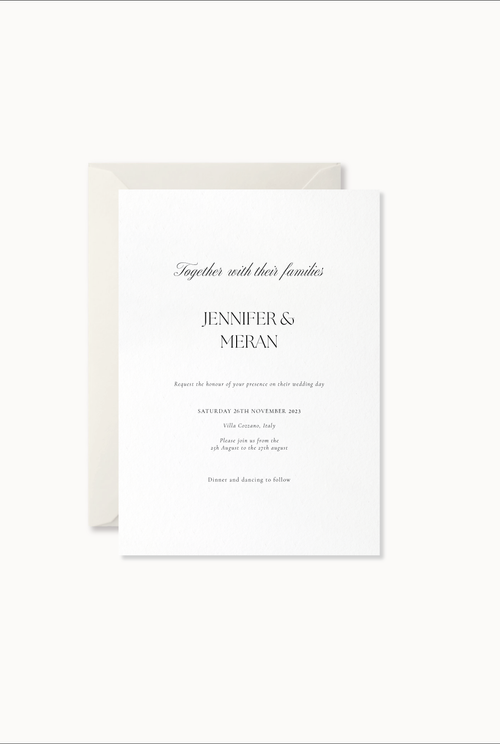 Verona - 5x7 Invitation and Envelope