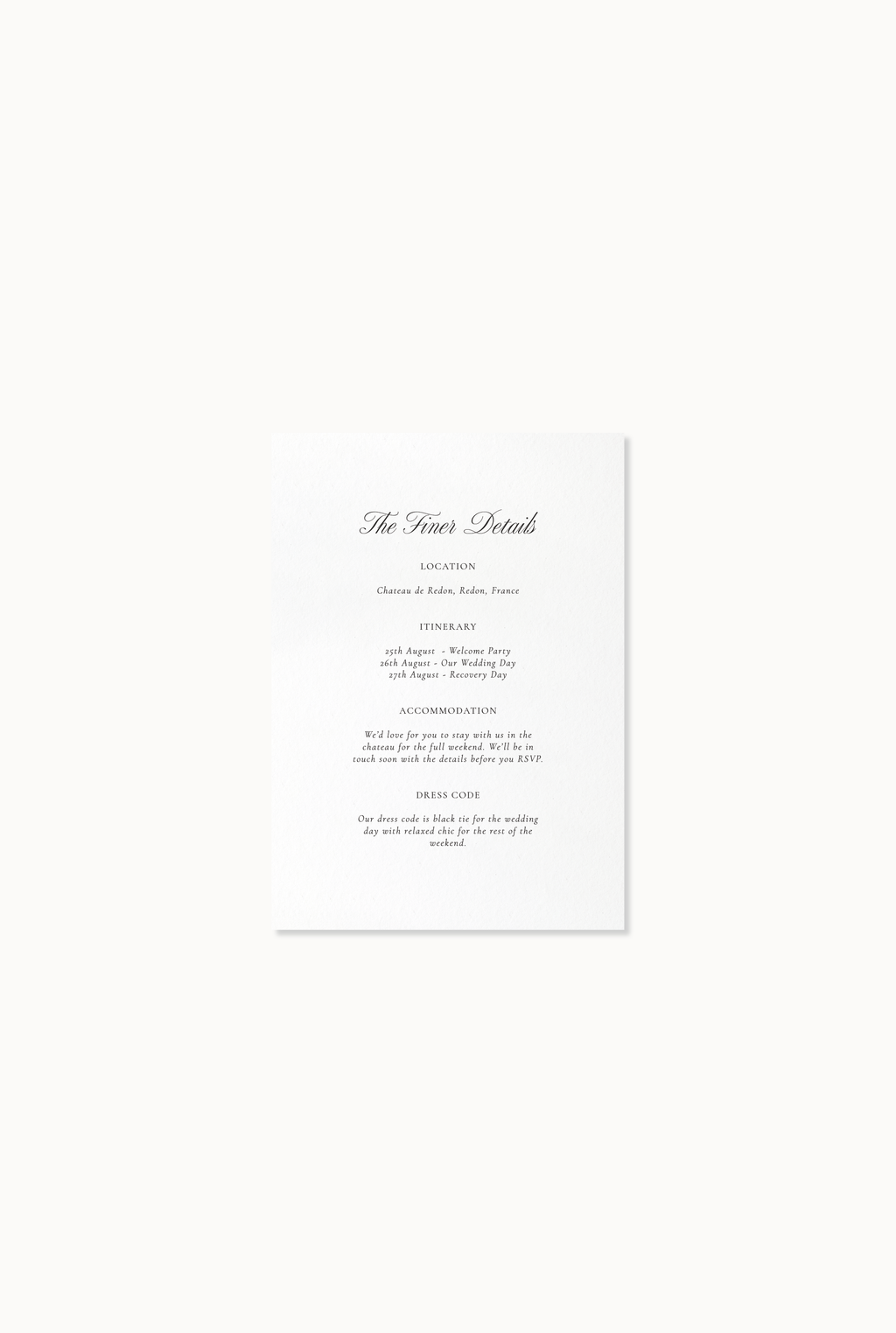 Verona - 2 Card Invitation Suite