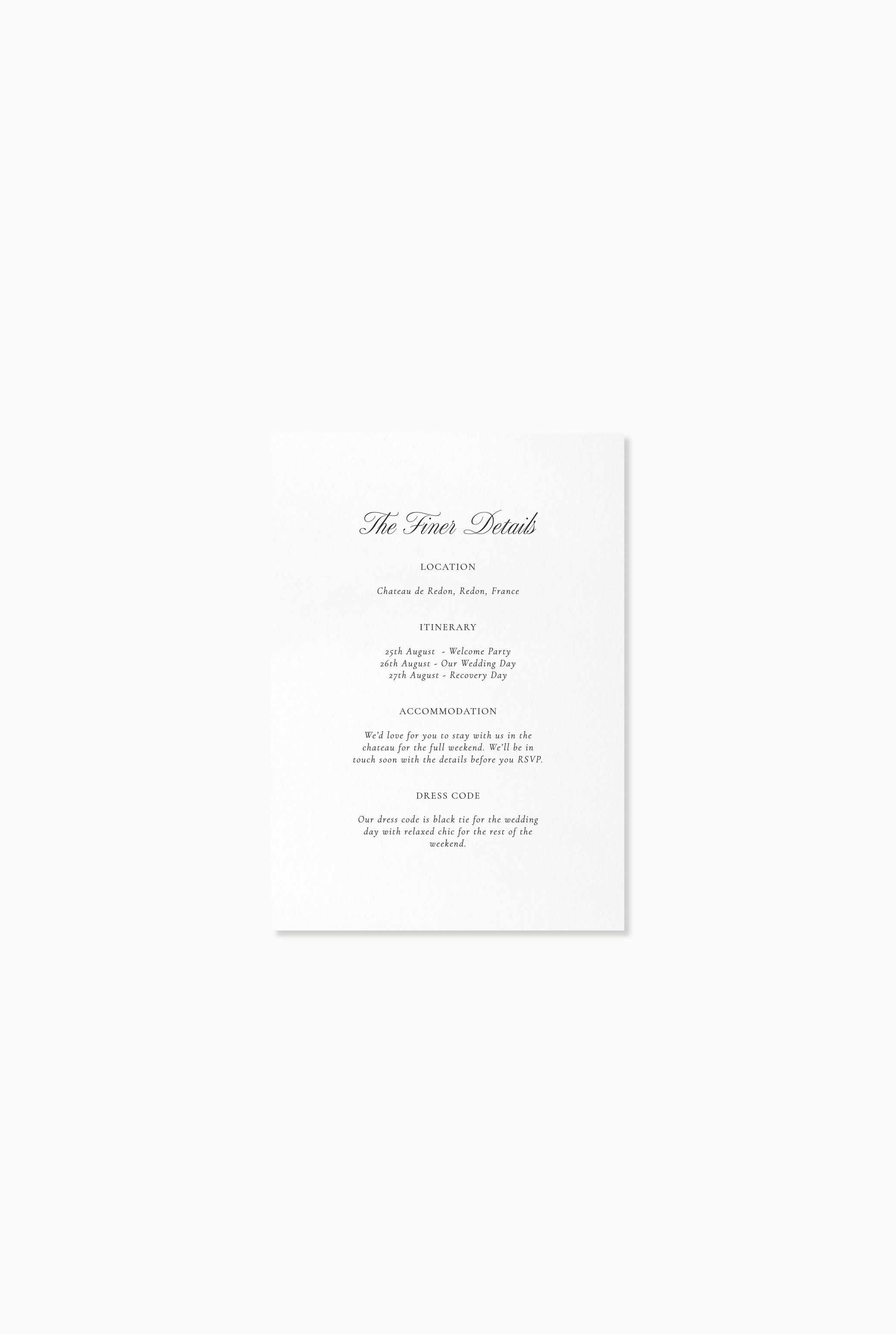Verona - 2 Card Invitation Suite