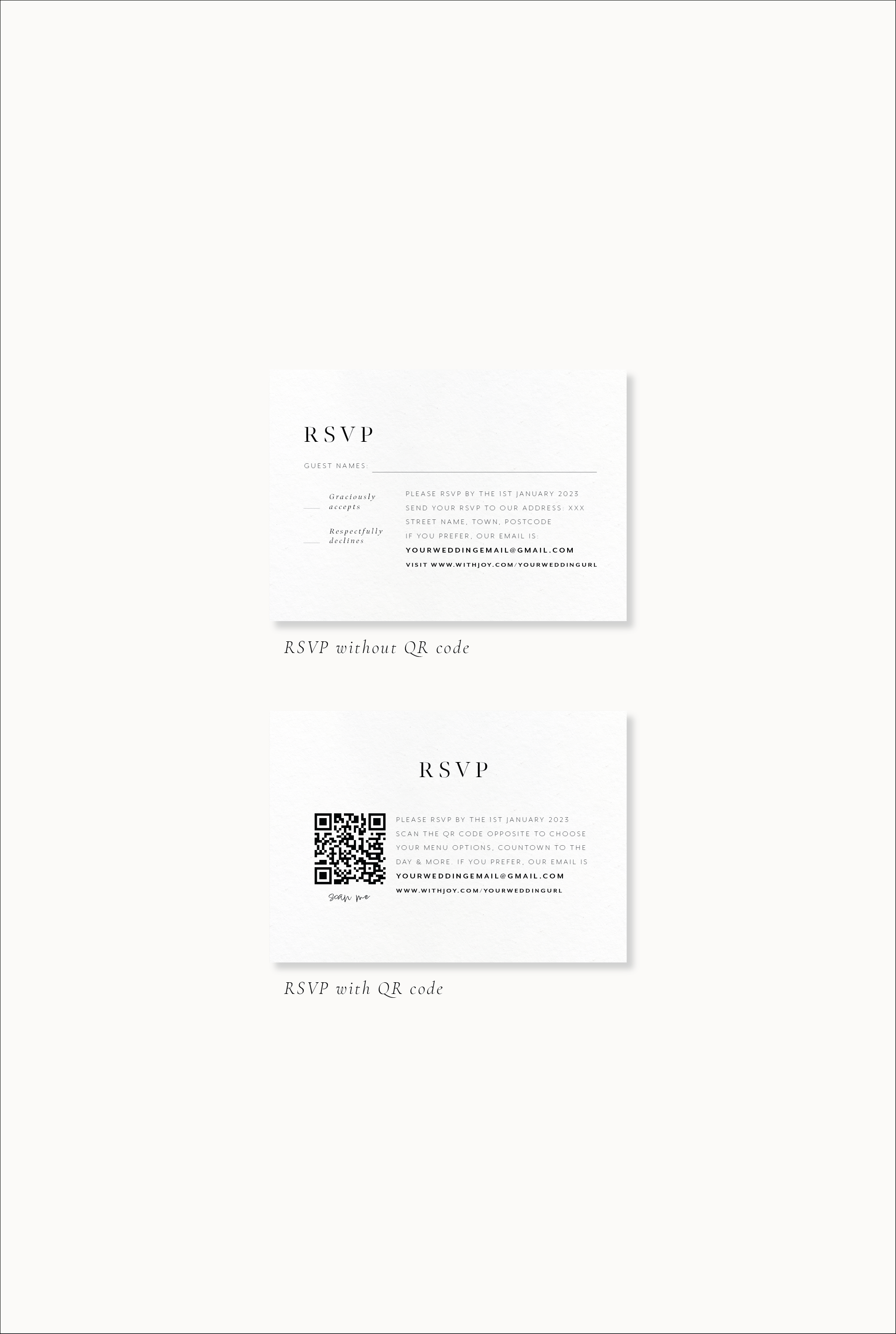 Sofia - 3 Card Invitation Suite