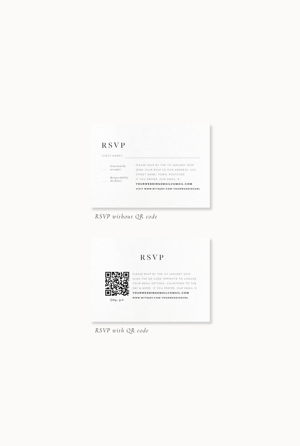 Isabella - 3 Card Invitation Suite
