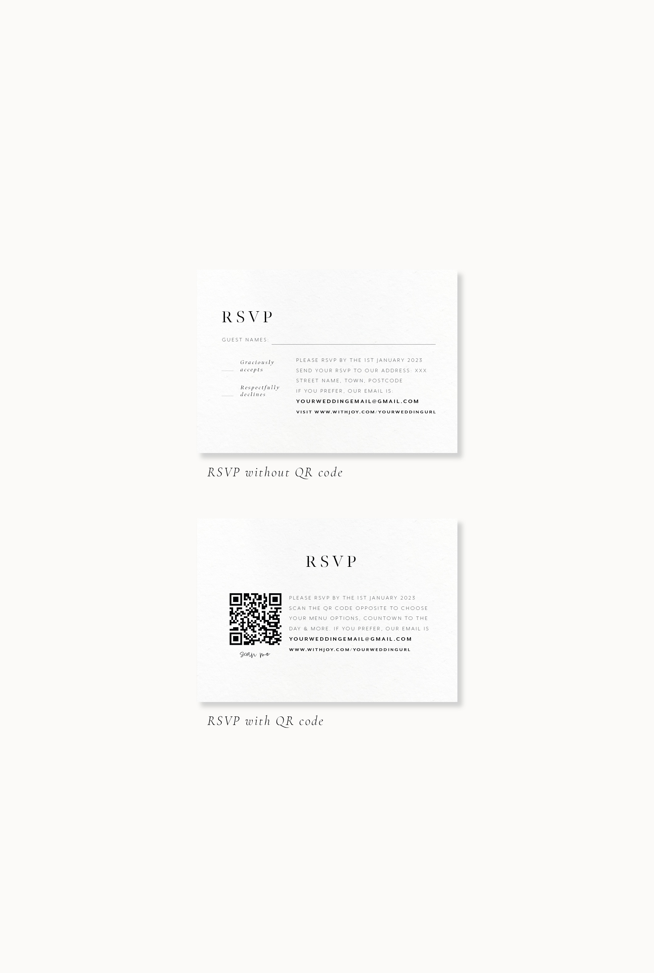 Isabella - 3 Card Invitation Suite